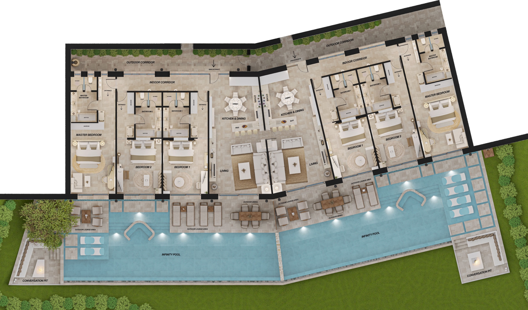 The Edge Six Bedrrom Sea Front Pool Villa